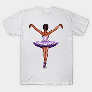 Ballet - African American ballerina 002 - brown skin ballerina dancing T-Shirt